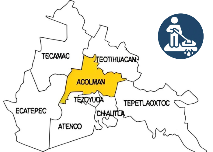 mapa de cobertura de lavado de alfombras a domicilio en Acolman