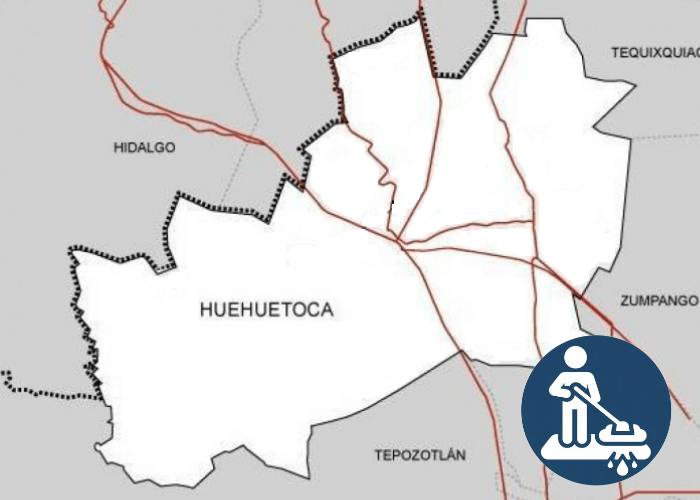 mapa de cobertura de lavado de alfombras a domicilio en Huehuetoca