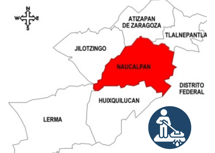 mapa de cobertura de lavado de alfombras a domicilio en Naucalpan